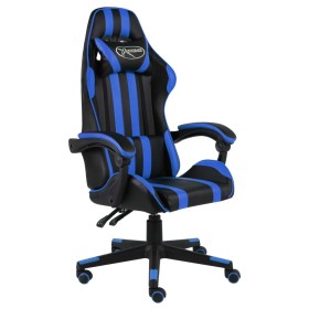 Schwarz-blauer Gaming-Stuhl aus Kunstleder von vidaXL, Bürostühle - Ref: Foro24-20518, Preis: 114,20 €, Rabatt: %