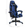 Schwarz-blauer Gaming-Stuhl aus Kunstleder von vidaXL, Bürostühle - Ref: Foro24-20518, Preis: 114,99 €, Rabatt: %