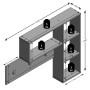 FMD Wandgarderobe mit 4 offenen Fächern anthrazitgrau von FMD, Hut- und Garderobenständer - Ref: Foro24-433868, Preis: 140,94...