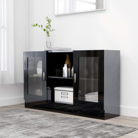 Vitrine aus glänzend schwarzem Sperrholz, 120 x 30,5 x 70 cm von vidaXL, Sideboards - Ref: Foro24-802793, Preis: 147,99 €, Ra...