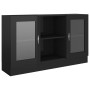 Glossy black plywood display case 120x30.5x70 cm by vidaXL, Sideboards - Ref: Foro24-802793, Price: 147,68 €, Discount: %