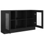 Glossy black plywood display case 120x30.5x70 cm by vidaXL, Sideboards - Ref: Foro24-802793, Price: 147,68 €, Discount: %