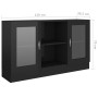 Glossy black plywood display case 120x30.5x70 cm by vidaXL, Sideboards - Ref: Foro24-802793, Price: 147,68 €, Discount: %