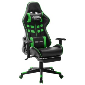 Gaming-Stuhl mit Fußstütze aus schwarzem und grünem Kunstleder von vidaXL, Gaming-Stühle - Ref: Foro24-20513, Preis: 176,15 €...