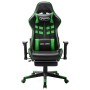 Gaming-Stuhl mit Fußstütze aus schwarzem und grünem Kunstleder von vidaXL, Gaming-Stühle - Ref: Foro24-20513, Preis: 175,92 €...