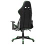 Silla de gaming con reposapiés cuero sintético negro y verde de vidaXL, Sillones para videojuegos - Ref: Foro24-20513, Precio...