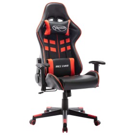 Silla de gaming de cuero sintético negro y rojo de vidaXL, Sillones para videojuegos - Ref: Foro24-20503, Precio: 138,53 €, D...