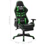 Gaming-Stuhl mit Fußstütze aus schwarzem und grünem Kunstleder von vidaXL, Gaming-Stühle - Ref: Foro24-20513, Preis: 175,92 €...