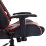 Silla de gaming de cuero sintético negro y rojo de vidaXL, Sillones para videojuegos - Ref: Foro24-20503, Precio: 138,53 €, D...