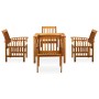 Garden dining set 5 pieces and cushions solid acacia wood by vidaXL, Garden sets - Ref: Foro24-3058083, Price: 502,77 €, Disc...