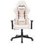 Silla de gaming de cuero sintético blanco y rosa de vidaXL, Sillones para videojuegos - Ref: Foro24-20534, Precio: 196,24 €, ...