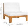 Garden furniture and cushions set 6 pieces solid acacia wood by vidaXL, Garden sets - Ref: Foro24-3058142, Price: 685,24 €, D...