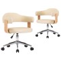 Swivel Dining Chairs 2 pcs Cream Synthetic Leather by vidaXL, dining chairs - Ref: Foro24-3054896, Price: 273,76 €, Discount: %