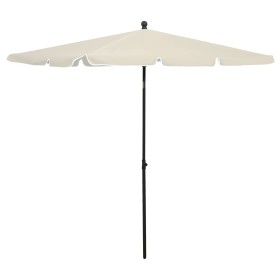 Garden umbrella with sand-colored pole 210x140 cm by vidaXL, Umbrellas - Ref: Foro24-315543, Price: 44,99 €, Discount: %