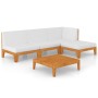 Garden furniture set with 5 pieces and solid acacia wood cushions. by vidaXL, Garden sets - Ref: Foro24-3058106, Price: 482,8...