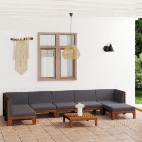 Garden furniture and cushions set 8 pieces solid acacia wood by vidaXL, Garden sets - Ref: Foro24-3058151, Price: 957,51 €, D...