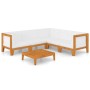 Garden furniture and cushions set 6 pieces solid acacia wood by vidaXL, Garden sets - Ref: Foro24-3058122, Price: 685,24 €, D...