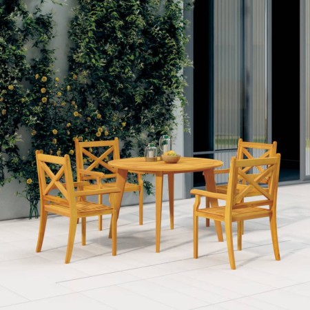 5-piece solid acacia wood garden dining set by vidaXL, Garden sets - Ref: Foro24-3058001, Price: 363,99 €, Discount: %