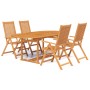 Garden dining set 5 pieces solid acacia wood by vidaXL, Garden sets - Ref: Foro24-3058011, Price: 579,83 €, Discount: %