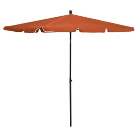 Garden umbrella with terracotta pole 210x140 cm by vidaXL, Umbrellas - Ref: Foro24-315548, Price: 44,15 €, Discount: %