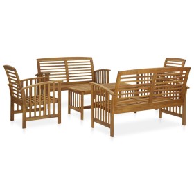 Gartenmöbel-Set 5-teilig aus massivem Akazienholz von vidaXL, Gartensets - Ref: Foro24-3057973, Preis: 488,33 €, Rabatt: %