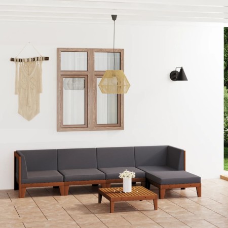 Garden furniture and cushions set 6 pieces solid acacia wood by vidaXL, Garden sets - Ref: Foro24-3058141, Price: 666,90 €, D...