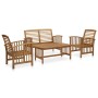 Garden furniture set 4 pieces solid acacia wood by vidaXL, Garden sets - Ref: Foro24-3057971, Price: 350,95 €, Discount: %