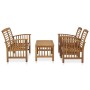 Garden furniture set 4 pieces solid acacia wood by vidaXL, Garden sets - Ref: Foro24-3057971, Price: 350,95 €, Discount: %