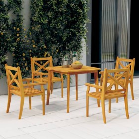 Garten-Essgruppe 5-teilig aus massivem Akazienholz von vidaXL, Gartensets - Ref: Foro24-3058000, Preis: 367,99 €, Rabatt: %