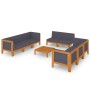 Juego muebles de jardín y cojines 9 pzas madera maciza acacia de vidaXL, Conjuntos de jardín - Ref: Foro24-3058121, Precio: 1...