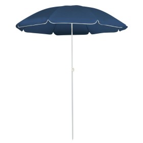 Sombrilla de jardín con poste de acero azul 180 cm de vidaXL, Sombrillas - Ref: Foro24-315538, Precio: 22,99 €, Descuento: %