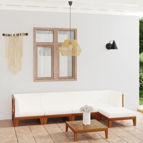 Garden furniture and cushions set 6 pieces solid acacia wood by vidaXL, Garden sets - Ref: Foro24-3058140, Price: 647,99 €, D...