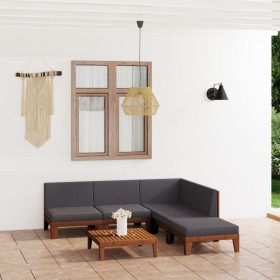 Garden furniture and cushions set 6 pieces solid acacia wood by vidaXL, Garden sets - Ref: Foro24-3058139, Price: 670,91 €, D...