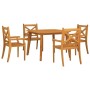 Garten-Essgruppe 5-teilig aus massivem Akazienholz von vidaXL, Gartensets - Ref: Foro24-3058002, Preis: 385,99 €, Rabatt: %