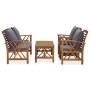 4-piece garden furniture set with solid acacia wood cushions by vidaXL, Garden sets - Ref: Foro24-3057991, Price: 408,18 €, D...