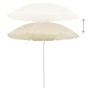 Garden umbrella with steel pole in sand color, 180 cm. by vidaXL, Umbrellas - Ref: Foro24-315537, Price: 19,65 €, Discount: %