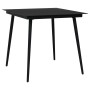 Juego de comedor de jardín 3 piezas ratán PVC negro de vidaXL, Conjuntos de jardín - Ref: Foro24-3060267, Precio: 219,64 €, D...