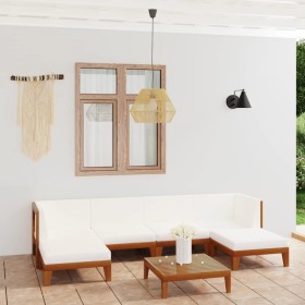 Garden furniture and cushions set 7 pieces solid acacia wood by vidaXL, Garden sets - Ref: Foro24-3058134, Price: 720,74 €, D...