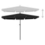 Garden umbrella with black pole 210x140 cm by vidaXL, Umbrellas - Ref: Foro24-315549, Price: 44,15 €, Discount: %