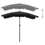 Garden umbrella with black pole 200x130 cm by vidaXL, Umbrellas - Ref: Foro24-315557, Price: 30,23 €, Discount: %