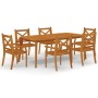 Garden dining set 7 pieces solid acacia wood by vidaXL, Garden sets - Ref: Foro24-3058005, Price: 663,64 €, Discount: %