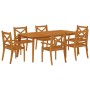 Juego de comedor de jardín 7 piezas madera maciza de acacia de vidaXL, Conjuntos de jardín - Ref: Foro24-3058005, Precio: 663...