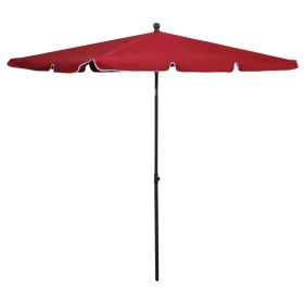 Garden umbrella with burgundy red pole 210x140 cm by vidaXL, Umbrellas - Ref: Foro24-315547, Price: 44,15 €, Discount: %