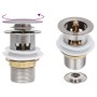 Push drain overflow function silver 6.4x6.4x9.1cm by vidaXL, Faucets - Ref: Foro24-149059, Price: 13,49 €, Discount: %