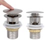 Push drain overflow function silver 6.4x6.4x9.1cm by vidaXL, Faucets - Ref: Foro24-149059, Price: 13,49 €, Discount: %