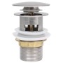 Push drain overflow function silver 6.4x6.4x9.1cm by vidaXL, Faucets - Ref: Foro24-149059, Price: 13,49 €, Discount: %