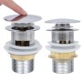 Push drain without overflow function silver 6.4x6.4x9.1 cm by vidaXL, Faucets - Ref: Foro24-149064, Price: 13,76 €, Discount: %