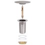 Push drain without overflow function silver 6.4x6.4x9.1 cm by vidaXL, Faucets - Ref: Foro24-149064, Price: 13,76 €, Discount: %