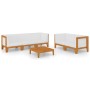 Garden furniture and cushions set 6 pieces solid acacia wood by vidaXL, Garden sets - Ref: Foro24-3058118, Price: 677,62 €, D...