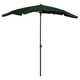 Garden umbrella with green pole 200x130 cm by vidaXL, Umbrellas - Ref: Foro24-315552, Price: 30,23 €, Discount: %